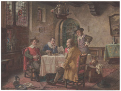Pub, Tavern, Drinking, Playing Cards vintage prints